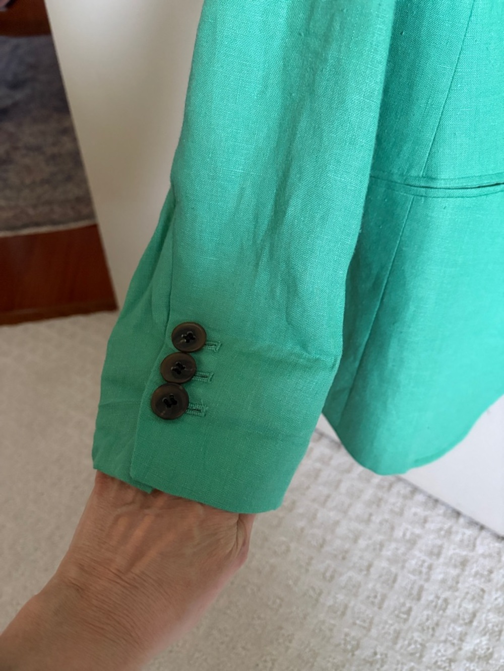 Talbots linen Single-Button Blazer - Picture 8 of 13